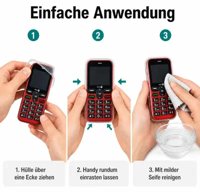 Imagen del producto de Funda protectora de TPU de la marca caseroxx, compatible con los modelos Doro Leva L10 / L11 / E10 / X10. Funda de silicona transparente para teléfono móvil