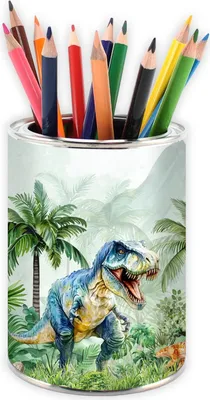 Produktbild von Stiftebecher Dinosaurier - Stifteköcher Stiftehalter Schreibtischorganizer