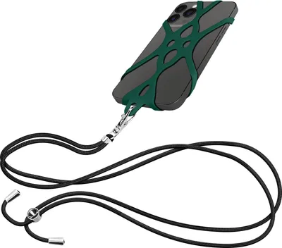 Immagine prodotto di Avizar, cordino regolabile per cellulare 90 cm con supporto in silicone, verde scuro