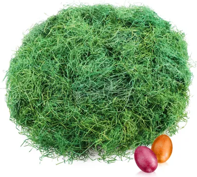 Produktbild von com-four® 480g Ostergras in grün für Osternester - Osterdeko zum Basteln - Holzwolle für Osterkörbe