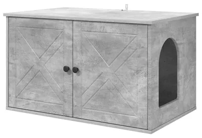 Obrázek produktu pro vidaXL Betonový domek pro kočky 85 x 55 x 50 cm materiál na bázi dřeva