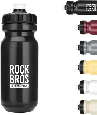 Immagine prodotto di Borraccia da ciclismo ROCKBROS, sportiva, senza BPA, a tenuta stagna, per ciclismo, campeggio, palestra ed escursionismo, 600 ml, nera