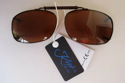 Produktbild von GKA Sonnenbrille Clip Brillenaufsatz für Brillenträger Clip On Metall kupfer braun Sonnenbrillenclip Sonnenbrillenaufsatz