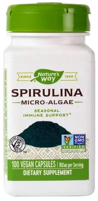 Immagine prodotto di Nature's Way, microalga spirulina, 380 mg, 100 capsule vegane