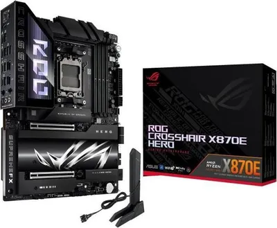 Zdjęcie produktu dla Płyta główna ASUS CROSSHAIR X870E HERO, Socket AM5, ATX, DDR5 SDRAM, 64 GB, Serial ATA-600
