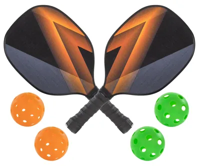Produktbild von Idena Pickleball Set, 2 Paddle Schläger, 2 Indoor und 2 Outdoor Bälle, inkl. Aufbewahrungsnetz