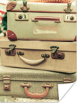 Produktbild von MuchoWow® Poster Reisekoffer - Vintage - Grün 120x160 cm - Wandbilder