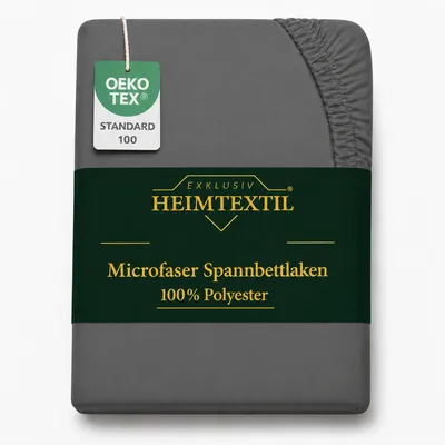Produktbild von Microfaser Marke Spannbettlaken  140 - 160 x 200 cm + 30 cm Anthrazit