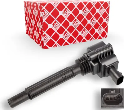 Produktbild von FEBI BILSTEIN 107961 Zündspule für FIAT 500 (312) 500 C (312) PUNTO (199) Panda Schrägheck (312, 319) 500L (351, 352)