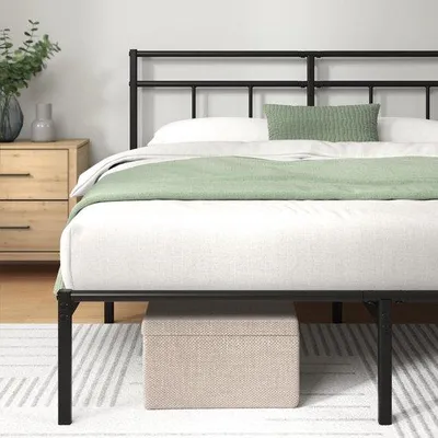 Obrázok produktu pre Azomor – štýlový kovový rám postele s roštom a úložným priestorom pod posteľou, 200 x 90 cm