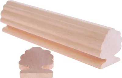 Produktbild von Lindenholz Profilleiste mit Baum-Motiv 51x59x250mm für Bastel- & Modellbauprojekte