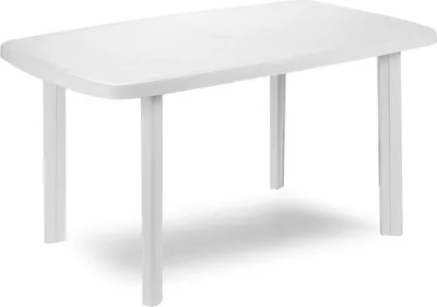 Produktbild von Kunststoff Gartentisch Weiß 140x90x72cm