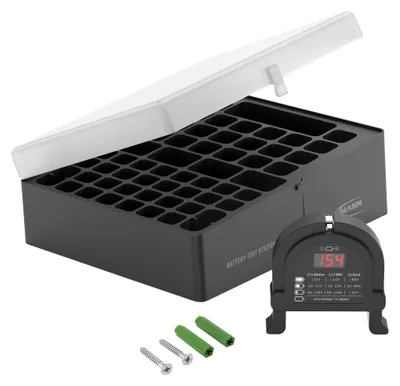 Produktbild von ANSMANN Batteriebox inkl. Tester für 56 Batterien AAA, AA, 9V