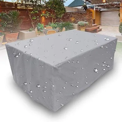 Produktbild von Famanu Abdeckung für Gartenmöbel, rechteckig, wasser- und schmutzabweisend - grau, 120 x 60 x 90 cm