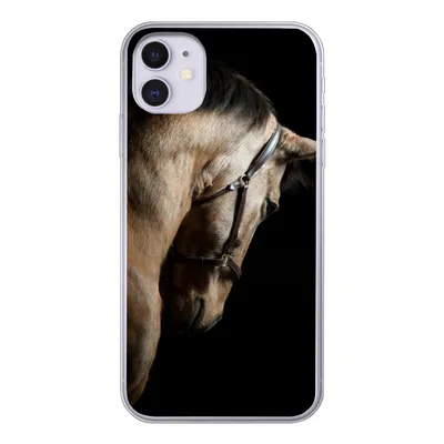 Produktbild von MuchoWow® Handyhülle Schutzhülle Hülle für iPhone 11 Pferde - Halfter - Schwarz Silikon Softcase Handy Hülle - Handytasche