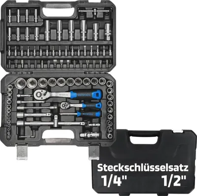 Productafbeelding van SW-stalen doppelmoersleutelset, 1/4", 1/2", 97-delig, artikelnummer 07797L