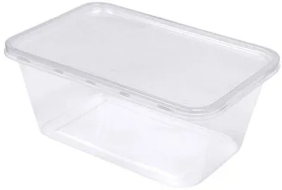 Immagine prodotto di Contenitore in plastica da 1000 ml con coperchio, senza BPA, adatto a microonde, lavastoviglie e congelatore, per alimenti