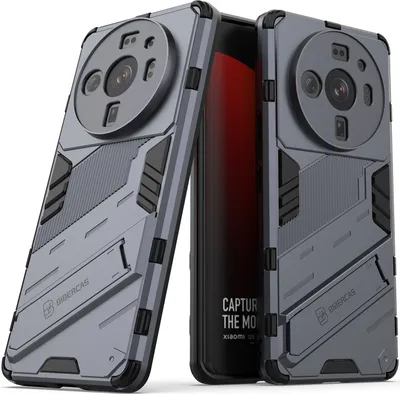 Obrázek produktu pro Pouzdro pro Xiaomi 12S Ultra Hybridní PC TPU Nárazuvzdorné Ochranné Pouzdro s Funkcí Stojanu Šedá