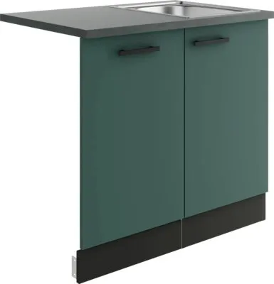Produktbild von Optifit Spülenschrank inkl Spüle Geschirrspülerblende für vollintegrierte Geschirrspüler Verona405 BxTxH 90 x 60 x 84,8