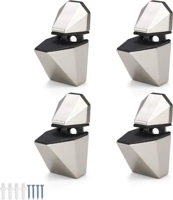 Produktbild von Famanu Glashalter Set 4 Stück - für Glasdicken von 3-16 mm, einstellbare Halterungen