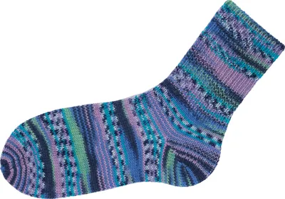 Produktbild von Gründl Hot Socks "Lazise", 4-fach, 100 g Jeans/Schiefergrau/Lind/Seegrün/Flieder-Meliert