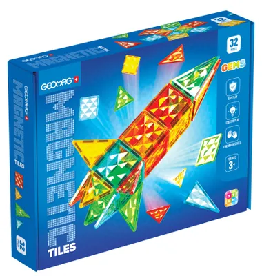 Produktbild von Magnetbausteine-Set, 32-teilig - Raketen- und Kreativbau