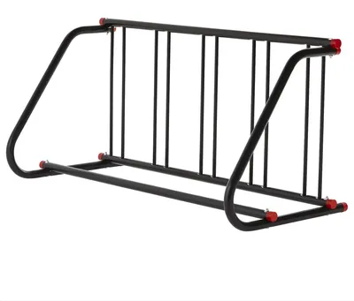 Produktbild von Fahrradaufbewahrungsständer für 5 Fahrräder – Einzel- und Doppelseite – Stahl, pulverbeschichtet – für Garage, Schule & Gewerbe