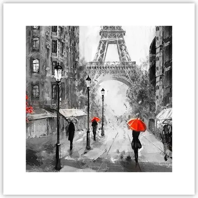 Produktbild von Poster - Poster ohne Rahmen - Paris Stadt Zuhause - 30x30 cm - Wand Bild - Wanddeko - Wandbilder - Kunstposter - Wandposter - Bilder - Kunstdruck - Wanddekoration - Wandbild - P2XAC30x30-3942