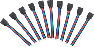 Image de 10Pcs 4Pin Male Female Connector Wire Cable for 3528 5050 SMD LED Strip Light