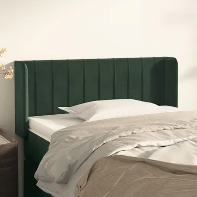 Produktbild von The Living Store Kopfteil mit Ohren Dunkelgrün 93x16x78/88 cm Samt
