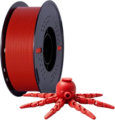 Obrázok produktu pre KINGROON PLA vlákno, priemer 1,75 mm, farba: červená – 1 kg, cievka, pre 3D tlačiarne FDM, model NPLA010