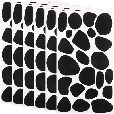 6 selbstklebende Filzkreise, schwarz, 29x16x0,1 cm