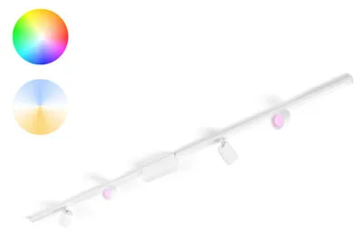 Image de Philips Hue Perifo Set de base plafonnier 4 spots blanc
