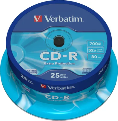 Immagine prodotto di VERBATIM CD-R(25-Pack)Spindle/Extra Protection/DL/52x/700MB