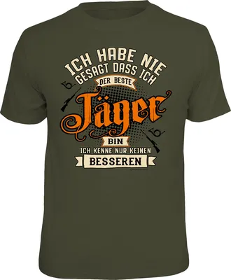 Produktbild von T-Shirt 'Jäger - der beste' für Herren & Damen, Größe L, 100% Baumwolle, Standard 100