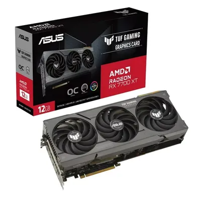 Zdjęcie produktu dla ASUS TUF Gaming TUF-RX7700XT-O12G-GAMING, Radeon RX 7700 XT, 12 GB, GDDR6, 192 bit, 7680 x 4320 px, PCI Express 4.0