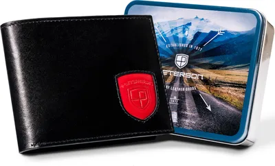Produktbild von Peterson | Große Brieftasche, aus Leder, für Männer, Schwarz, 12.5x10 cm