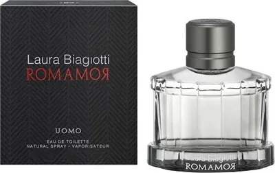 Obrázek produktu pro Laura Biagiotti RomamoR Uomo, Pánské, 125 ml, Nedoplnitelná lahvička, Černý pepř, Kardamom, Muškátový oříšek, Levandule, Santalové dřevo, Jantar, Pižmo, Tonkové boby, Vetiver
