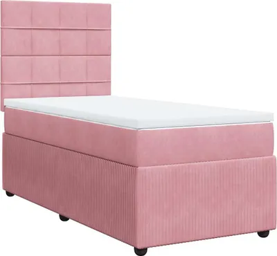 Produktbild von vidaXL Boxspringbett mit Matratze Rosa 80x200 cm Samt