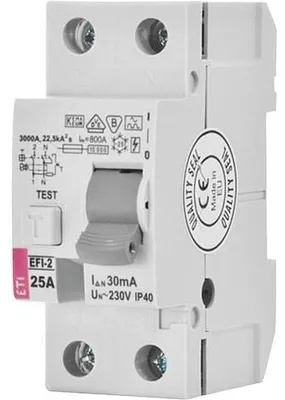 Immagine prodotto di Interruttore differenziale EFI-P2 A 25/0,03