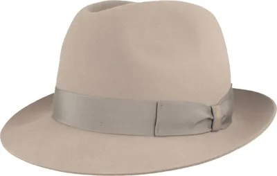 Borsalino edler Trilby Marengo aus Haarfilz mit Ripsband in grau