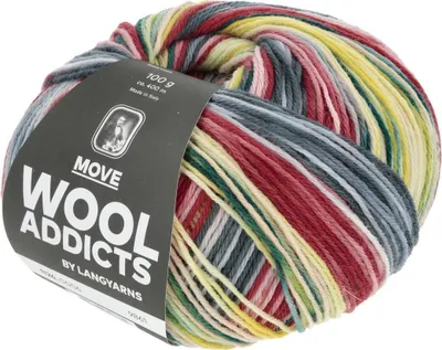 Produktbild von Lang Yarns - Move 0006 anthrazit rot grün gelb