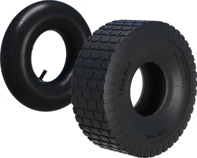 Image de Wiltec Pneu 16x5.00-8 pour tracteur à pelouse – 420 x 420 x 130 mm – capacité de charge max. 300 kg – pour Roue Tondeuse à gazon Brouette Chariot Diable
