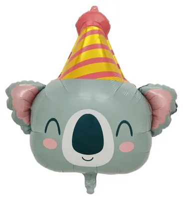 Produktbild von Folienballon Tier Ballon Koala mit Hut 65x63,5 cm – Party Deko Motto Geburtstag