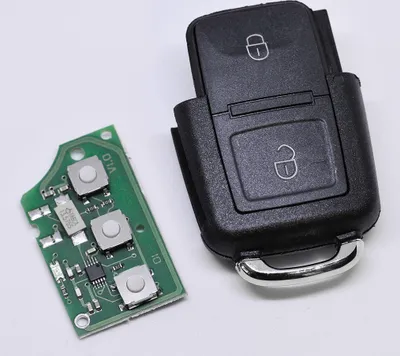 Produktbild von Auto Schlüssel Funk Fernbedienung 1x Gehäuse + 1x 433,9 MHz Sender Sendeeinheit 1J0959753N + 1x Batterie kompatibel mit VW SEAT SKODA