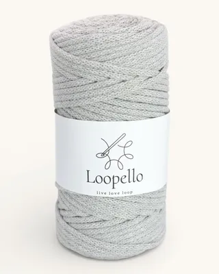 Produktbild von Loopello Baumwollkordel Pro 3 mm 100 m – Grau