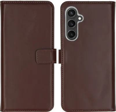 Produktbild von Selencia Echtleder Klapphülle Samsung Galaxy S23 FE - Braun
