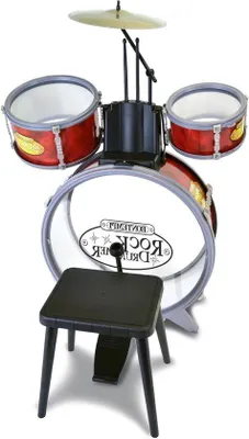 Produktbild von Kinderschlagzeug – Spielzeugschlagzeug für Kinder – Musik machen – Inklusive Hocker – 500 x 500 x 680 mm