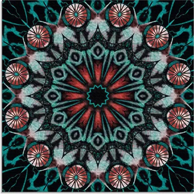 Produktbild von ARTland Glasbild Mandala Schutz des Kriegers Größe: 30x30 cm