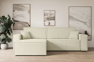 Produktbild von ALTDECOR Ecksofa mit Schlaffunktion und Bettkasten Corner Sofa Eckcouch Couch L-Form universal, links/rechts Schlafcouch Ausziehbar Wohnlandschaft Schlafsofa CELTIC-XL - 277x143x83cm Beige
